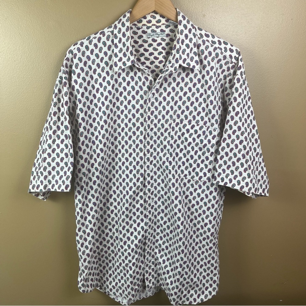 Bugle Boy Co. Vintage Patterned Button Up Men's X… - image 2
